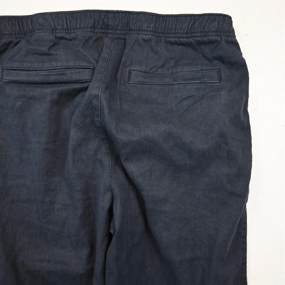 Banana Republic 32x30 Navy Blue Linen 418962 Traveler Tapered Drawstring Pants